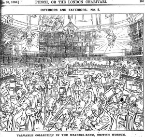 Punch Magazine 1885 - Bristish Museum Reading Room